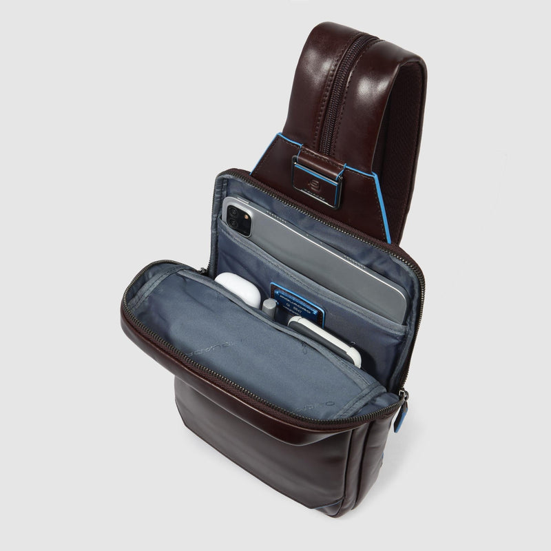 Leather Sling Bag Convertible to Backpack - Mahogany - photo 5