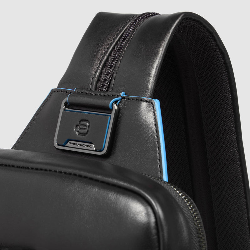 Leather Sling Bag Convertible to Backpack - Black - photo 6
