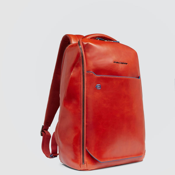 Leather Laptop Backpack 14" Blue Square, Cable Lock - Orange - photo 2