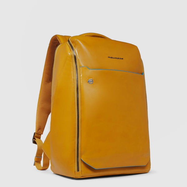 Leather Laptop Backpack 14" Blue Square, Cable Lock - Yellow - photo 2