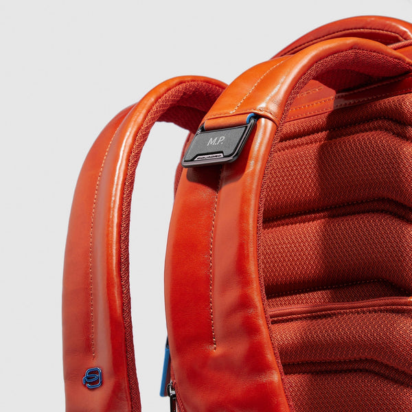 Leather Laptop Backpack 14" Blue Square, Cable Lock - Mahogany - photo 4