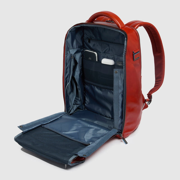 Leather Laptop Backpack 14" Blue Square, Cable Lock - Black - photo 8