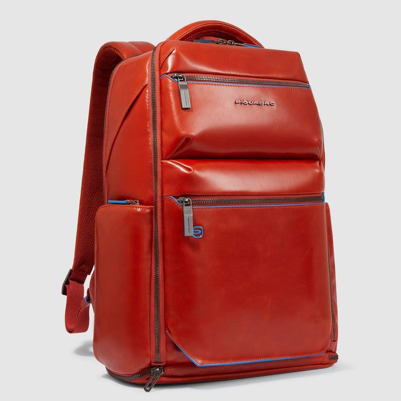 Leather 15.6" Laptop Backpack with Shoe Compartment