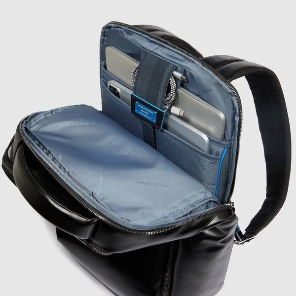 Leather 15.6" Laptop Backpack with Shoe Compartment - 4