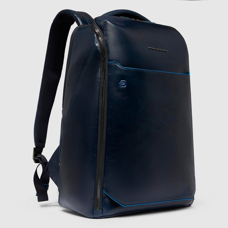 Leather Laptop Backpack 15.6" Blue Square - Night blue - photo 2