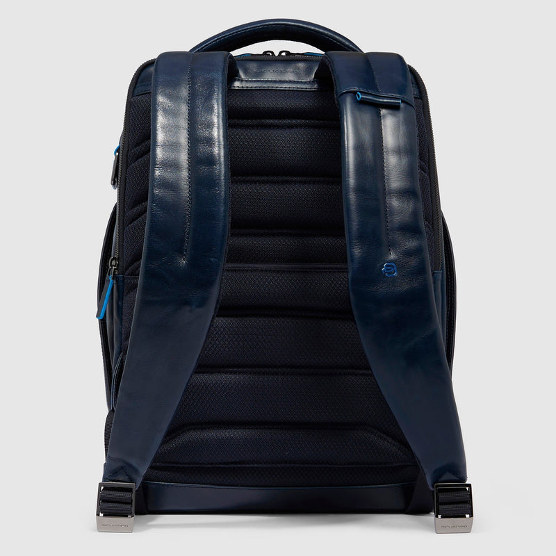 Leather Laptop Backpack 15.6" Blue Square - Night blue - photo 3