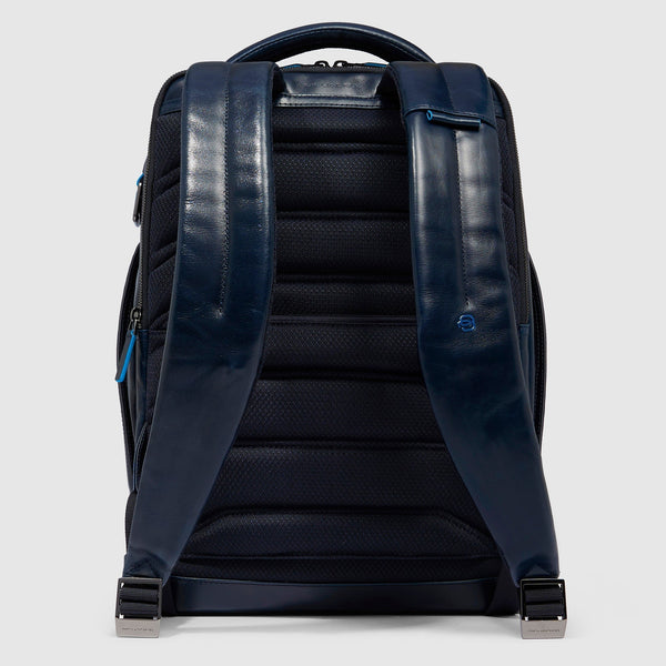 Leather Laptop Backpack 15.6" Blue Square - Night blue - photo 3