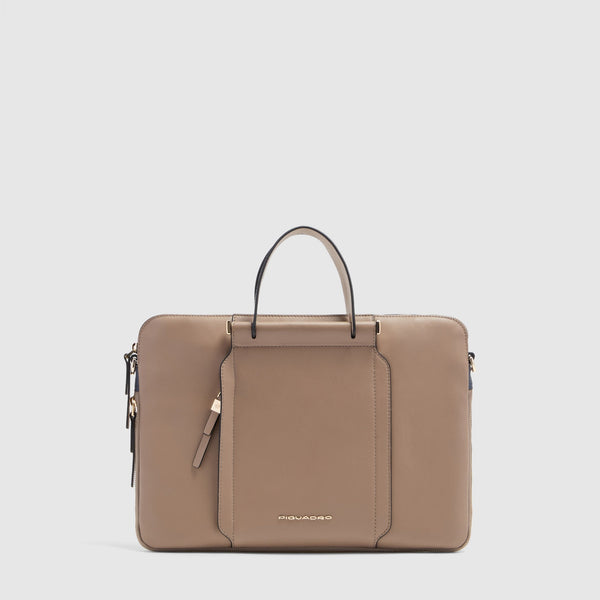 Expandable Leather Work Bag for 14" Laptop - 1