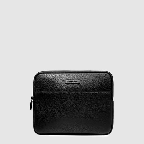 Leather Crossbody Bag for iPad® with RFID Protection - Black