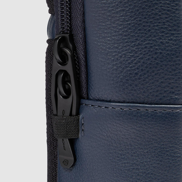 Leather Sling Bag for 11" iPad® with Anti-Theft Zips - Blue - photo 6