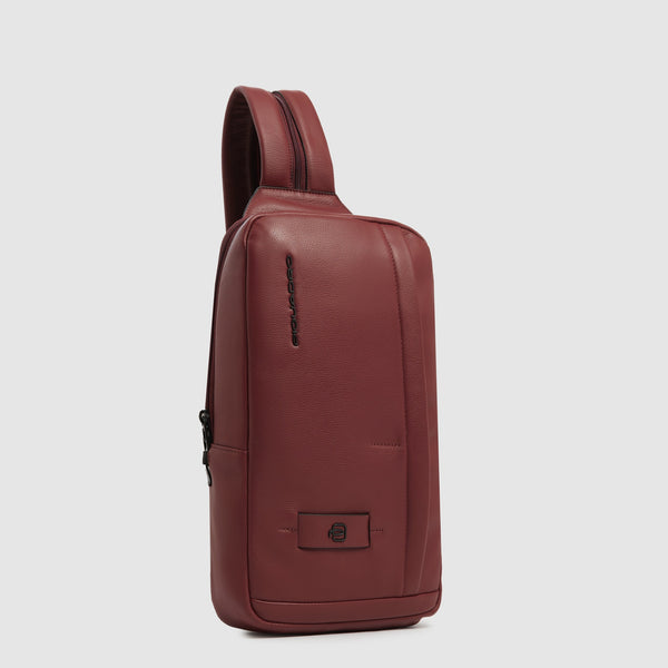 Leather Sling Bag for 11" iPad® with Anti-Theft Zips - Leather brown - photo 2