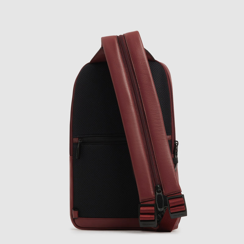 Leather Sling Bag for 11" iPad® with Anti-Theft Zips - Leather brown - photo 3