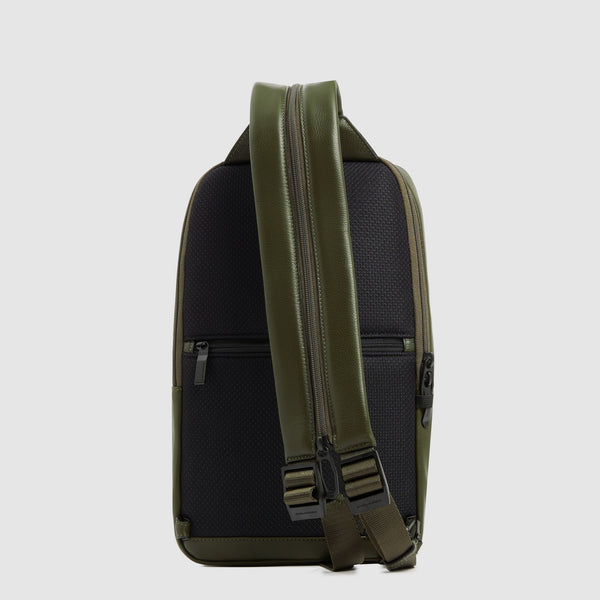 Leather Sling Bag for 11" iPad® with Anti-Theft Zips - Green - photo 3