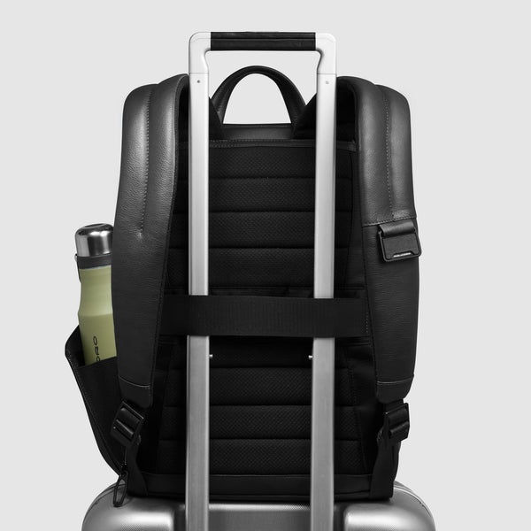 Anti-Theft Leather Laptop Backpack 14" Russel - Black - photo 3