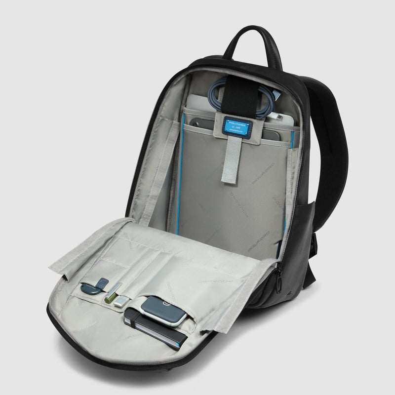 Anti-Theft Leather Laptop Backpack 14" Russel - Black - photo 5