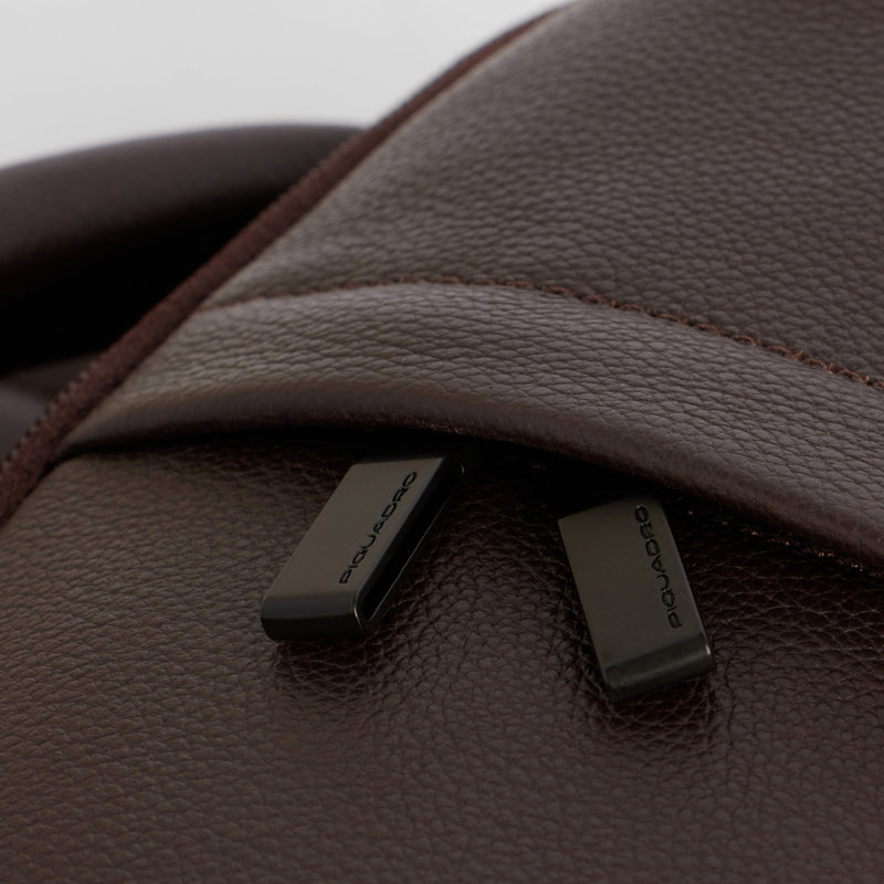 Leather 15.6" Laptop Backpack with Anti-Theft Zips - Dark brown - photo 7