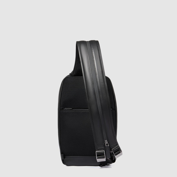 Leather Sling Bag for iPad® 11" - Converts to Backpack - Black - photo 3