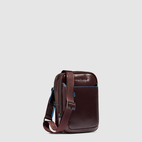 Leather Crossbody Bag for iPad® mini with RFID Blocking - Mahogany - photo 2
