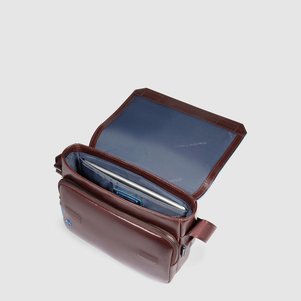 Men's Leather Crossbody Bag with RFID Protection - 4