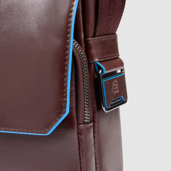 Men's Leather Crossbody Bag with RFID Protection - 5