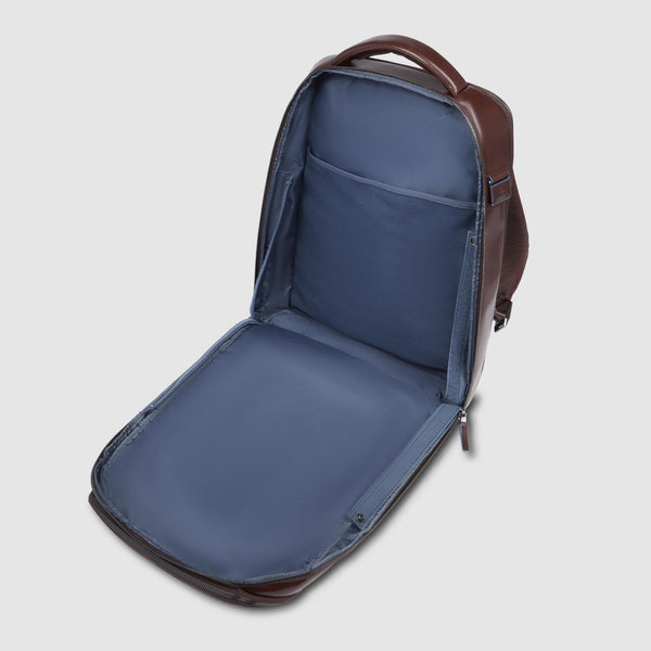 Leather Backpack with External 15.6" Laptop Pocket - Mahogany - photo 7