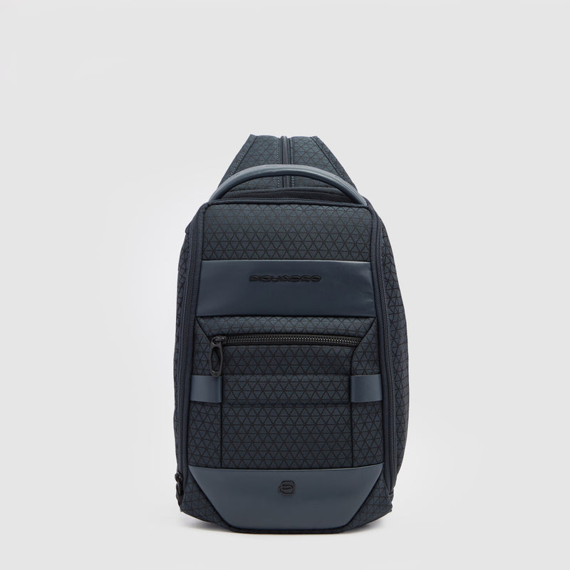 Expandable Sling Bag with RFID Protection - Blue