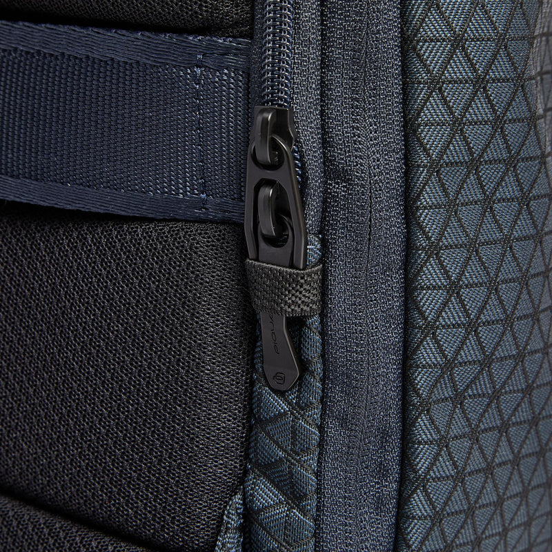 Expandable 14" Laptop Backpack in Recycled Fabric - Blue - photo 8