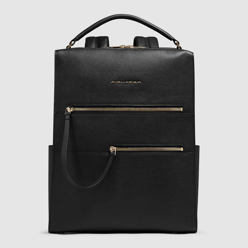Women's Laptop Backpack 15.6" with Anti-Theft Cable - Black