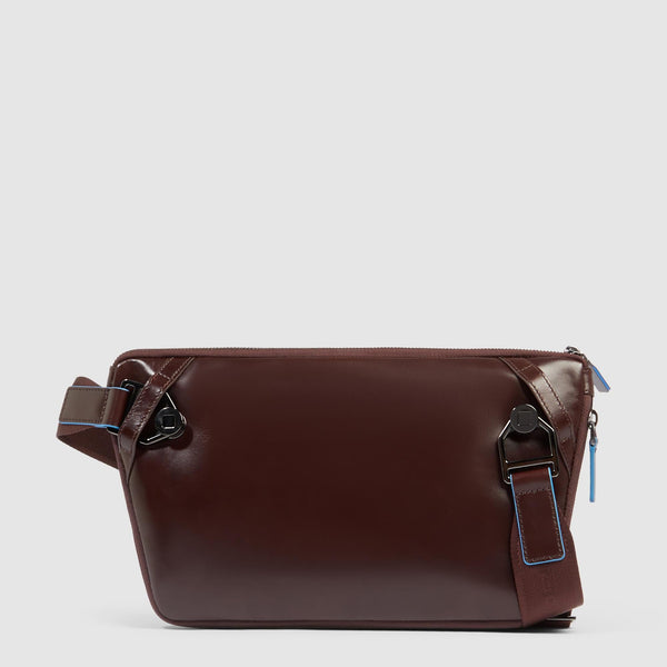 Expandable Leather Belt Bag with Crossbody Strap - Mahogany - photo 6