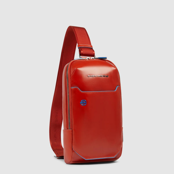Personalizable Leather Sling Bag with iPad® mini Pocket - Orange - photo 2