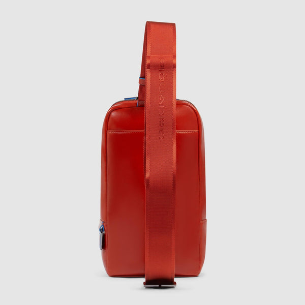 Personalizable Leather Sling Bag with iPad® mini Pocket - Orange - photo 3
