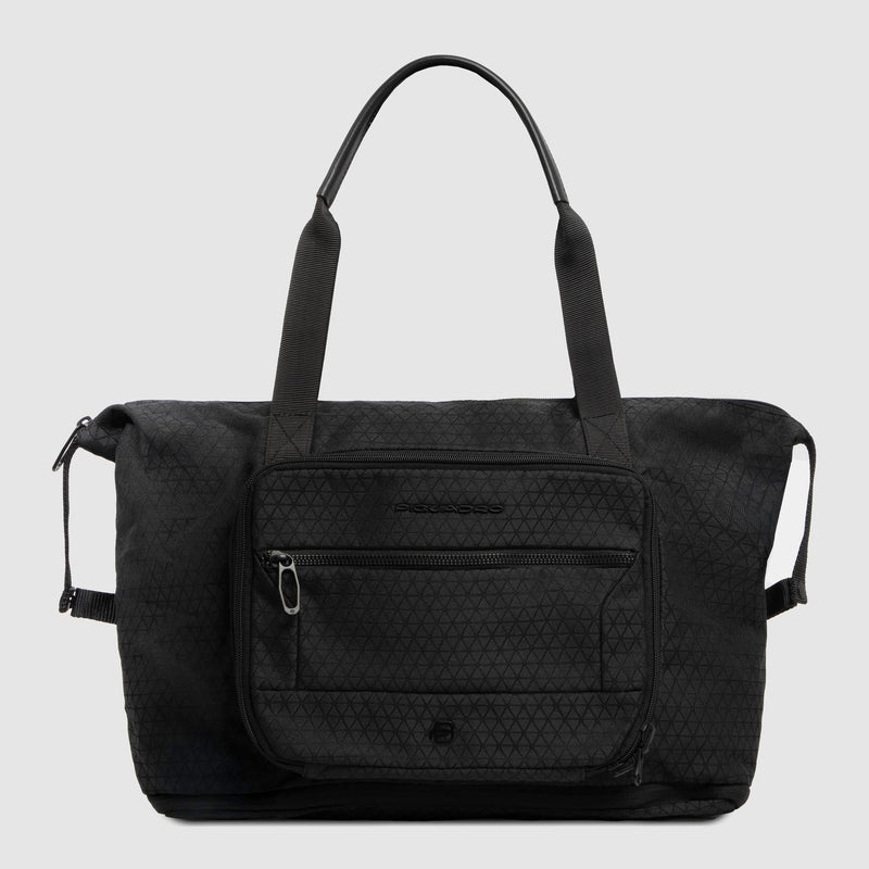 Borsa da viaggio pieghevole in tessuto riciclato - nero