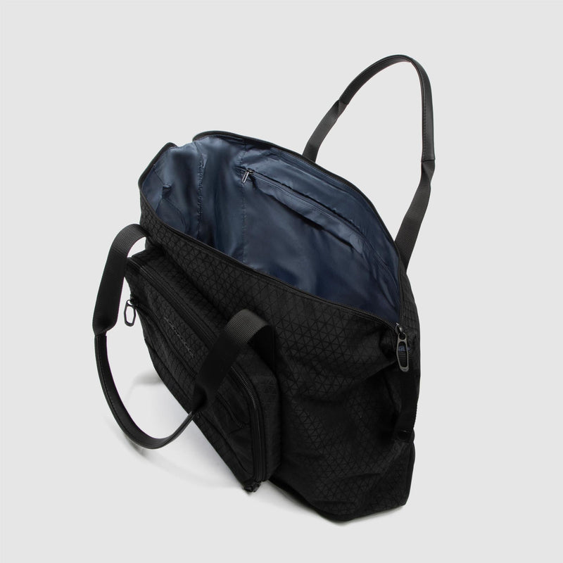 Borsa da viaggio pieghevole in tessuto riciclato - Nero - foto 4