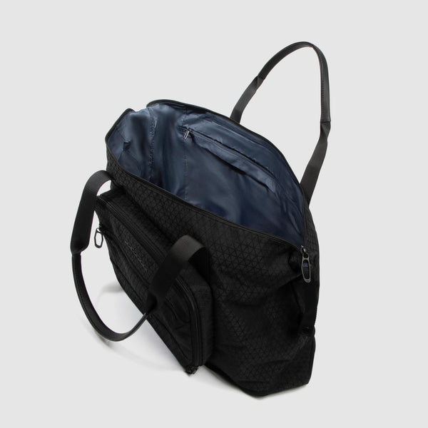 Borsa da viaggio pieghevole in tessuto riciclato - Nero - foto 4
