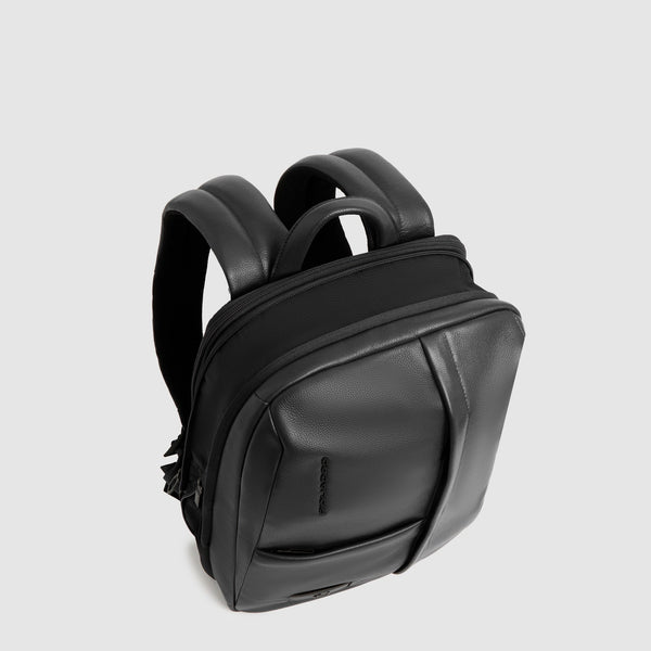 Expandable 14-inch Laptop Backpack in Leather - Black - photo 5