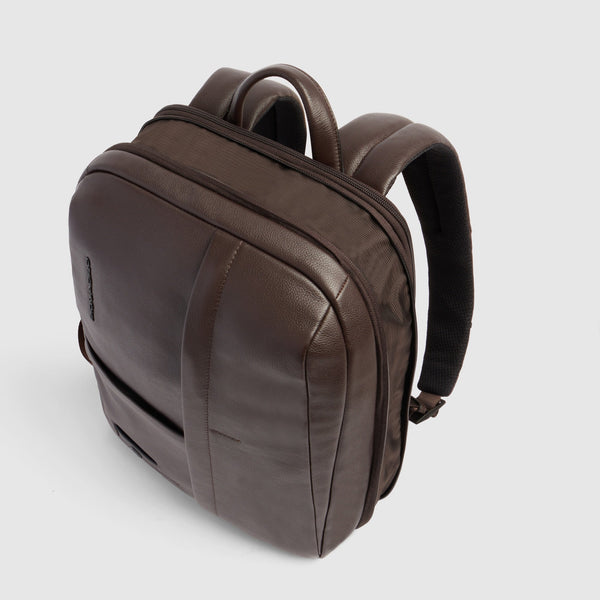 Erweiterbarer Laptop-Rucksack 14" - Dunkelbraun - Bild 5