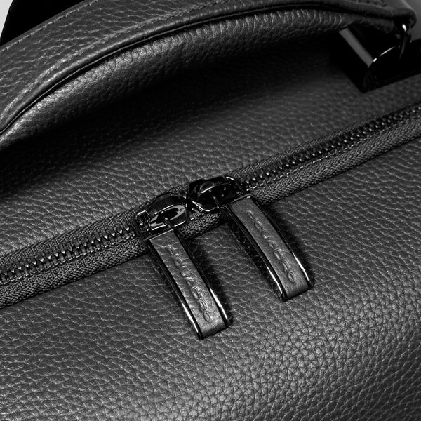 Leather Laptop Backpack 15.6" with Fingerprint Lock - 5