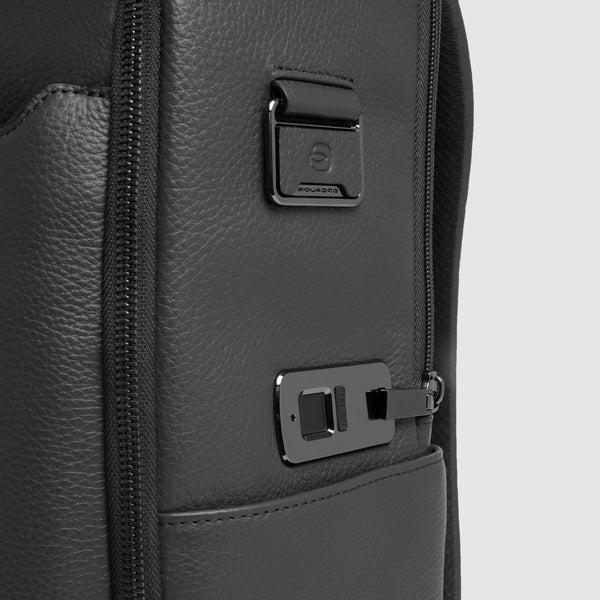 Leather Laptop Backpack 15.6" with Fingerprint Lock - 6