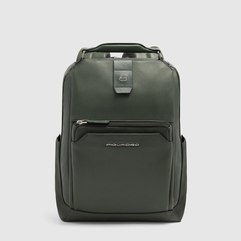Leather Travel Backpack for 14-inch Laptop - Green