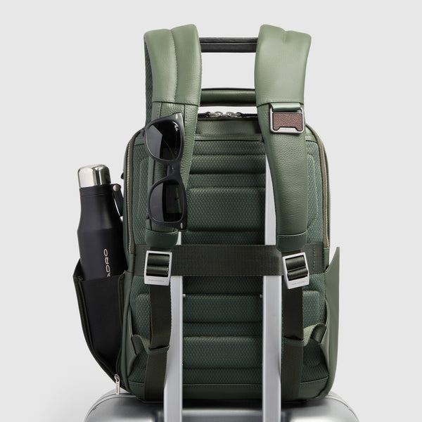 Leather Travel Backpack for 14-inch Laptop - Green - photo 3