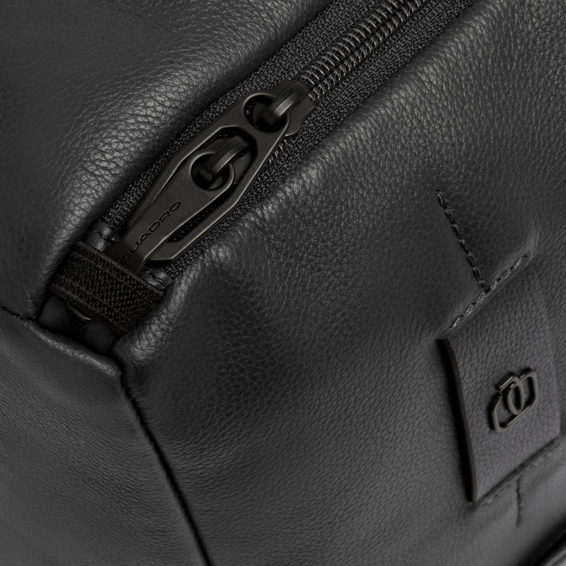 Expandable Leather Travel Backpack 15.6" Russel - Black - photo 11
