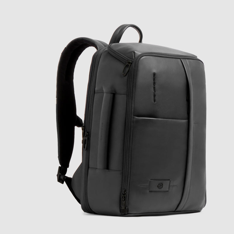 Expandable Leather Travel Backpack 15.6" Russel - Black - photo 2
