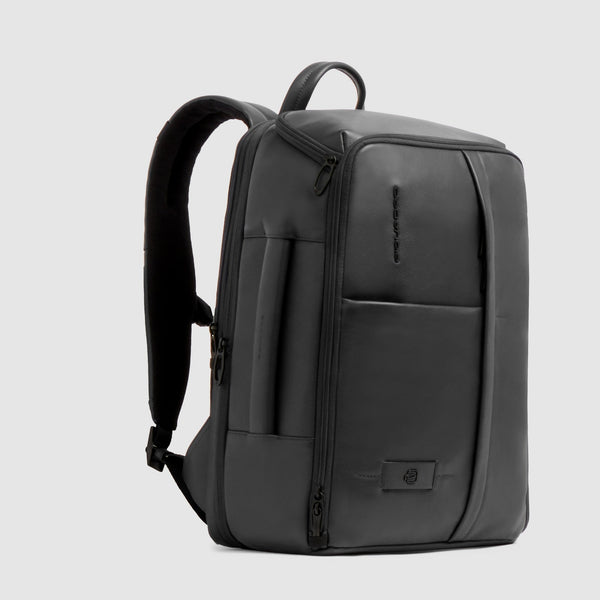 Expandable Leather Travel Backpack 15.6" Russel - Black - photo 2