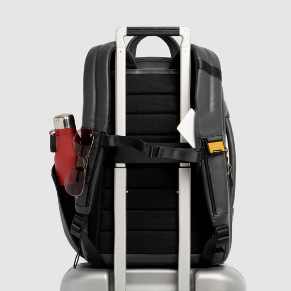 Expandable Leather Travel Backpack 15.6" Russel - Black - photo 3