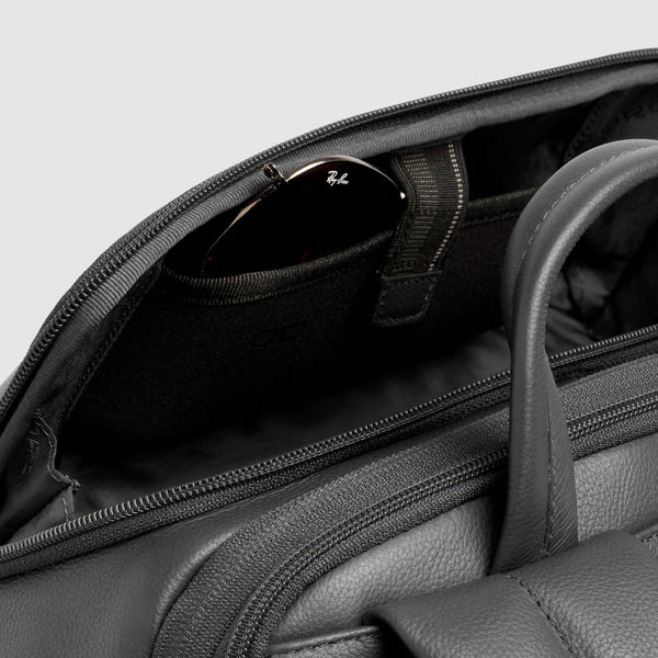 Expandable Leather Travel Backpack 15.6" Russel - Black - photo 8
