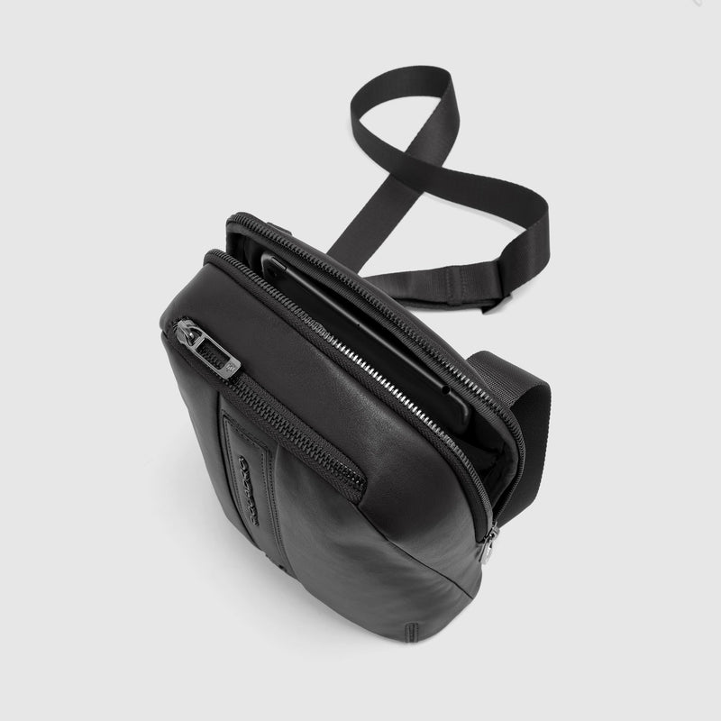 Vertical Leather Crossbody Bag for iPad® mini