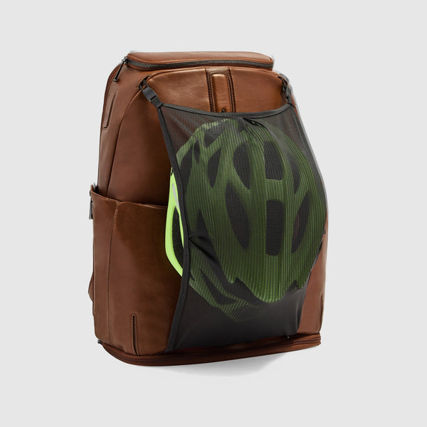 Two-Compartment Leather Laptop Backpack 15.6" - Leather brown - photo 4