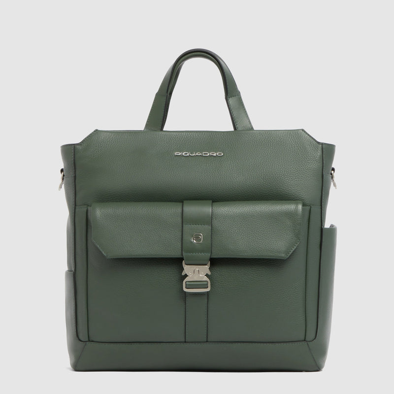 Leather Tote Bag for 14" Laptop and iPad® - Green