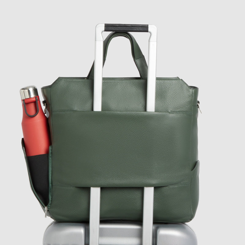 Leather Tote Bag for 14" Laptop and iPad® - Green - photo 3