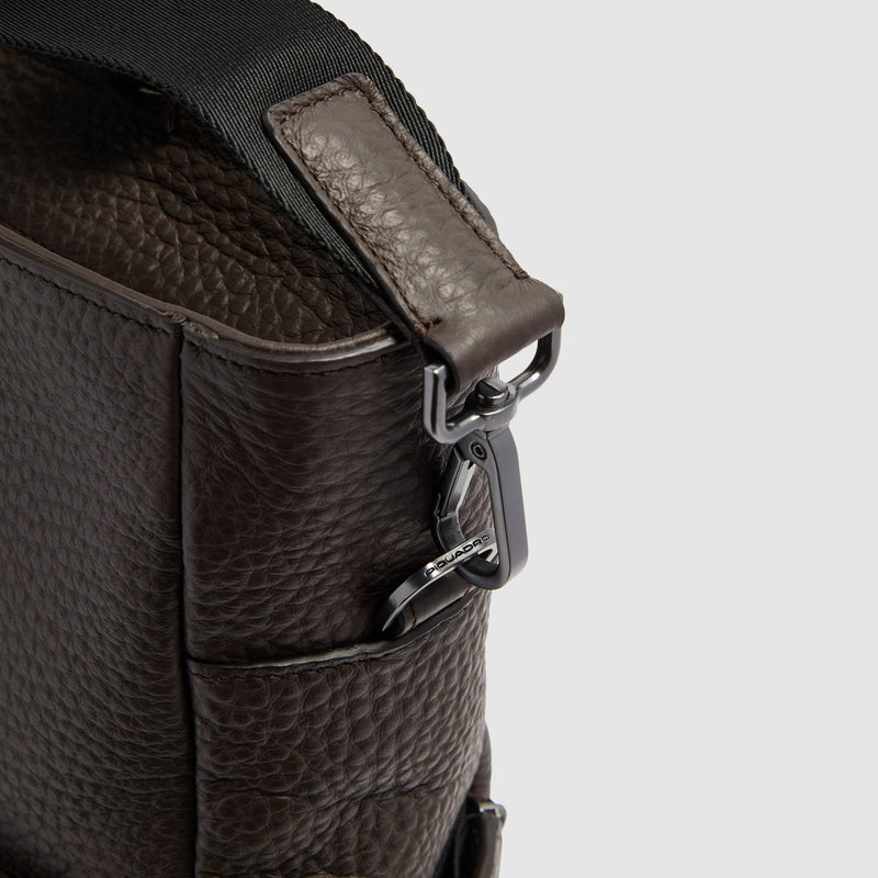 Leather Tote Backpack with Removable Laptop Sleeve - Dark brown - photo 8